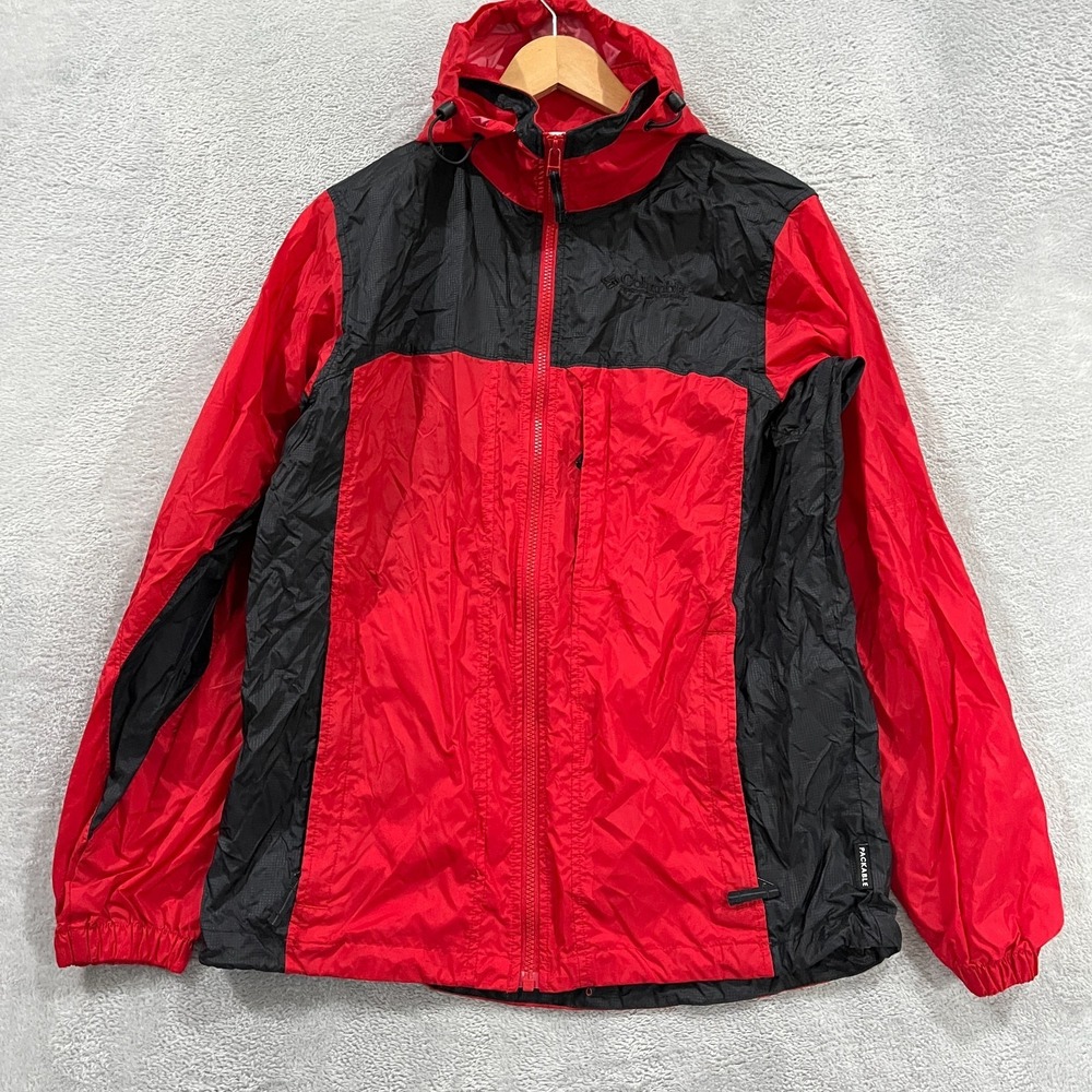 Columbia Jacket Mens Small Full Zip Nylon Windbreaker‎ Colorblock Lightweight